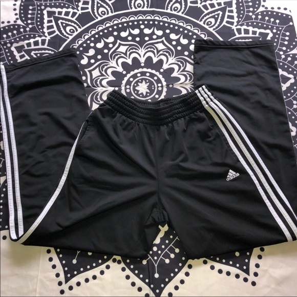 Black & White Three Stripe Adidas Sweats - Picture 4 of 4